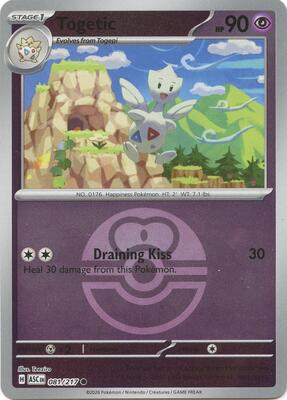 Togetic (Love Ball) card from ME: Ascended Heroes