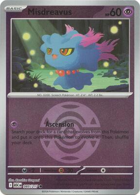 Misdreavus - 085/217 (Dusk Ball) card from ME: Ascended Heroes