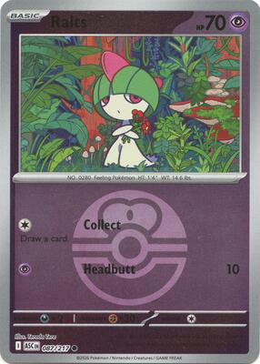 Ralts (Love Ball) card from ME: Ascended Heroes