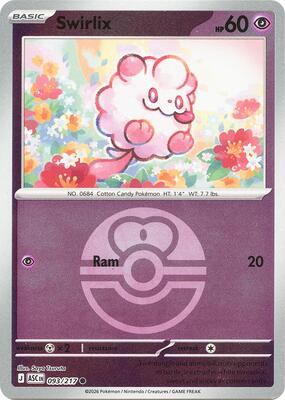 Swirlix (Love Ball) card from ME: Ascended Heroes
