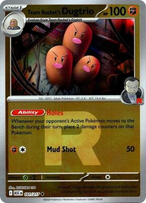 Team Rocket's Dugtrio - 101/217 (Team Rocket) card from ME: Ascended Heroes