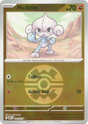 Meditite (Quick Ball) card from ME: Ascended Heroes