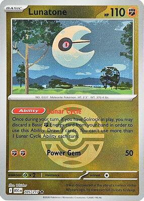 Lunatone (Dusk Ball) card from ME: Ascended Heroes