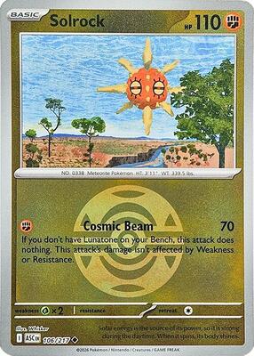 Solrock (Dusk Ball) card from ME: Ascended Heroes