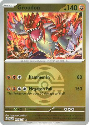 Groudon (Dusk Ball) card from ME: Ascended Heroes