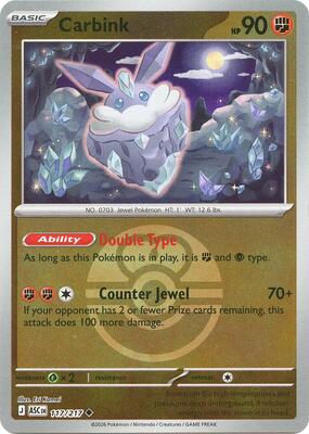Carbink - 117/217 (Love Ball) card from ME: Ascended Heroes