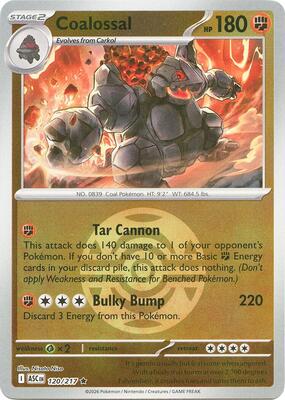 Coalossal (Dusk Ball) card from ME: Ascended Heroes
