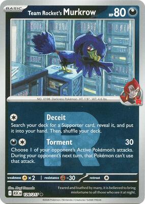 Team Rocket's Murkrow (Team Rocket) card from ME: Ascended Heroes