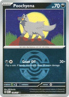 Poochyena (Dusk Ball) card from ME: Ascended Heroes