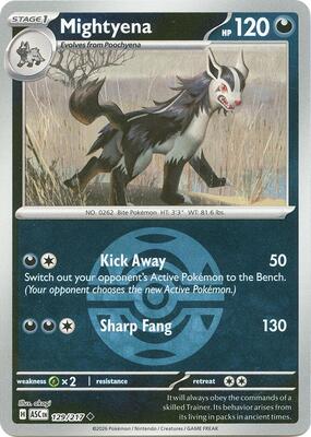 Mightyena - 129/217 (Dusk Ball) card from ME: Ascended Heroes