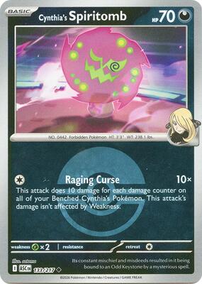 Cynthia's Spiritomb - 133/217 (Poke Ball) card from ME: Ascended Heroes