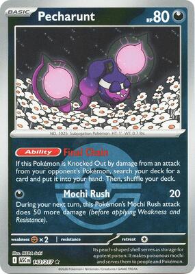 Pecharunt (Poke Ball) card from ME: Ascended Heroes