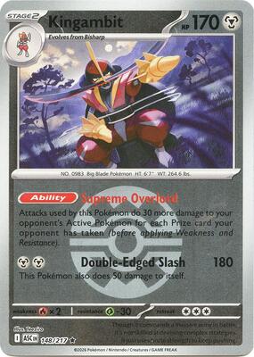Kingambit (Quick Ball) card from ME: Ascended Heroes