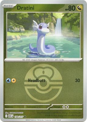 Dratini (Love Ball) card from ME: Ascended Heroes