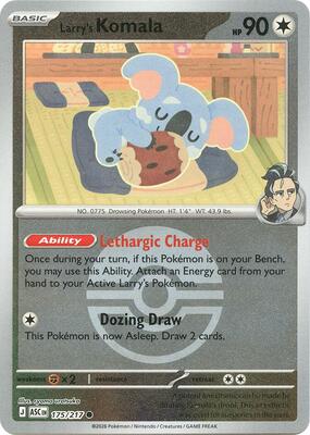 Larry's Komala (Poke Ball) card from ME: Ascended Heroes