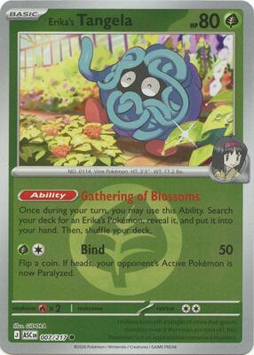 Erika's Tangela - 007/217 (Energy Symbol Pattern) card from ME: Ascended Heroes
