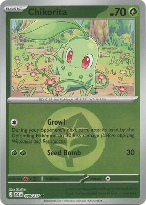 Chikorita (Energy Symbol Pattern) card from ME: Ascended Heroes