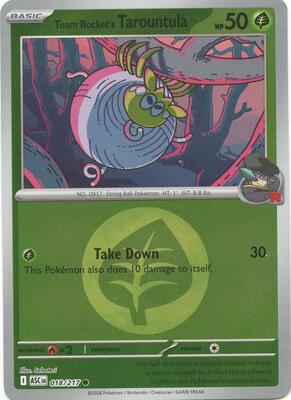 Team Rocket's Tarountula (Energy Symbol Pattern) card from ME: Ascended Heroes