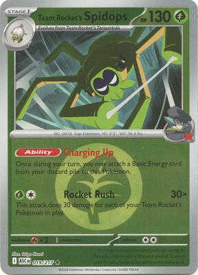 Team Rocket's Spidops (Energy Symbol Pattern) card from ME: Ascended Heroes