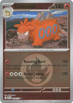 Camerupt (Energy Symbol Pattern) card from ME: Ascended Heroes