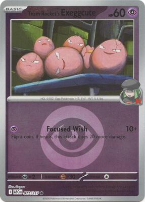 Team Rocket's Exeggcute (Energy Symbol Pattern) card from ME: Ascended Heroes