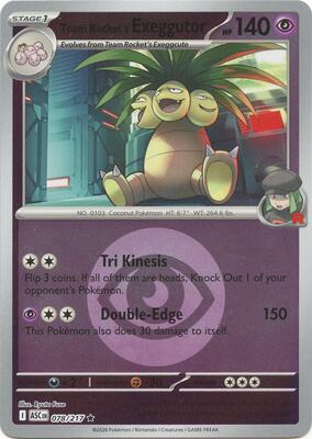 Team Rocket's Exeggutor (Energy Symbol Pattern) card from ME: Ascended Heroes