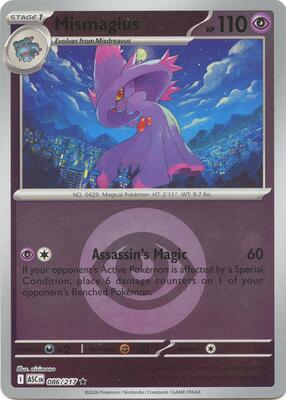 Mismagius (Energy Symbol Pattern) card from ME: Ascended Heroes