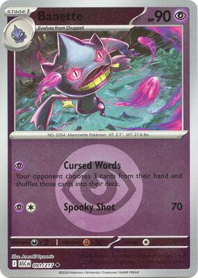Banette - 091/217 (Energy Symbol Pattern) card from ME: Ascended Heroes