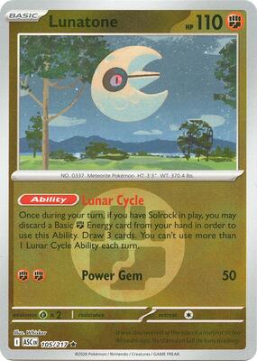 Lunatone (Energy Symbol Pattern) card from ME: Ascended Heroes
