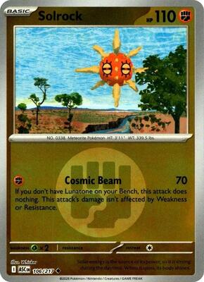 Solrock (Energy Symbol Pattern) card from ME: Ascended Heroes