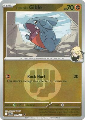 Cynthia's Gible (Energy Symbol Pattern) card from ME: Ascended Heroes