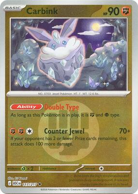 Carbink - 117/217 (Energy Symbol Pattern) card from ME: Ascended Heroes