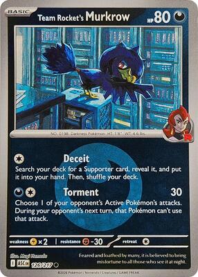 Team Rocket's Murkrow (Energy Symbol Pattern) card from ME: Ascended Heroes