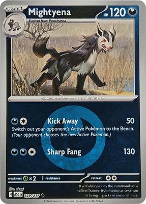 Mightyena - 129/217 (Energy Symbol Pattern) card from ME: Ascended Heroes