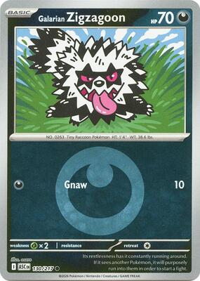 Galarian Zigzagoon (Energy Symbol Pattern) card from ME: Ascended Heroes