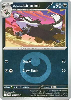 Galarian Linoone (Energy Symbol Pattern) card from ME: Ascended Heroes