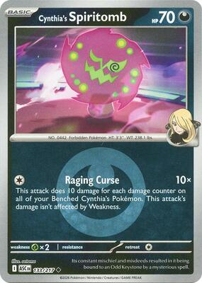 Cynthia's Spiritomb - 133/217 (Energy Symbol Pattern) card from ME: Ascended Heroes