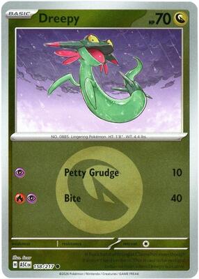 Dreepy - 158/217 (Energy Symbol Pattern) card from ME: Ascended Heroes