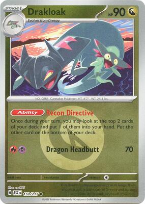 Drakloak - 159/217 (Energy Symbol Pattern) card from ME: Ascended Heroes