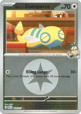 Larry's Dunsparce (Energy Symbol Pattern) card from ME: Ascended Heroes