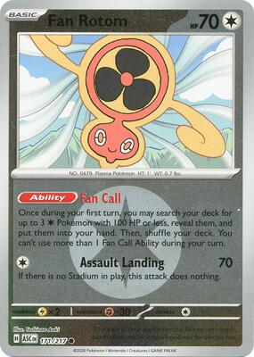 Fan Rotom - 171/217 (Energy Symbol Pattern) card from ME: Ascended Heroes