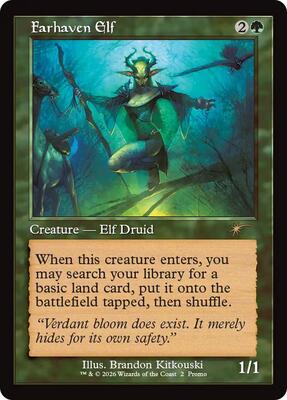 Farhaven Elf (Retro Frame) card from WPN & Gateway Promos