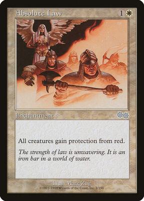 Absolute Law card from Urza's Saga