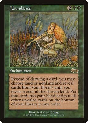 Abundance card from Urza's Saga