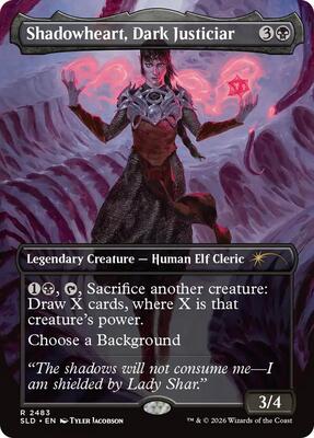 Shadowheart, Dark Justiciar card from Secret Lair Drop Series