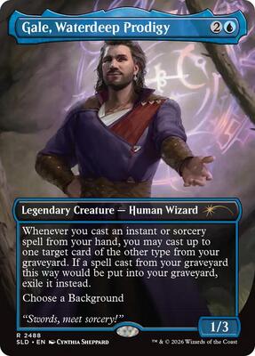 Gale, Waterdeep Prodigy card from Secret Lair Drop Series
