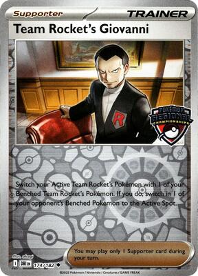 Team Rocket's Giovanni (Regional Championships) card from League & Championship Cards