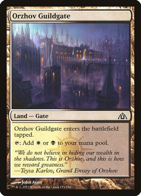 Orzhov Guildgate card from Dragon's Maze