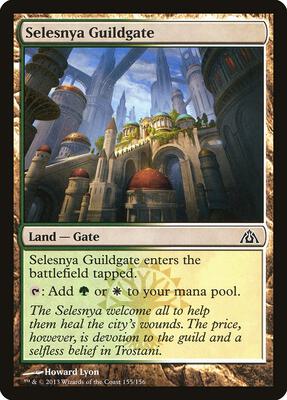 Selesnya Guildgate card from Dragon's Maze