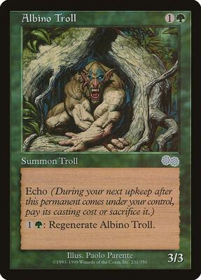 Albino Troll card from Urza's Saga